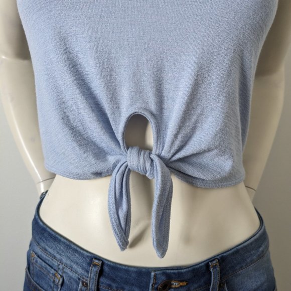 Wilfred Free - "Betsy" Baby Blue Tank Top with Front Tie - Size XXS - Picture 3 of 6